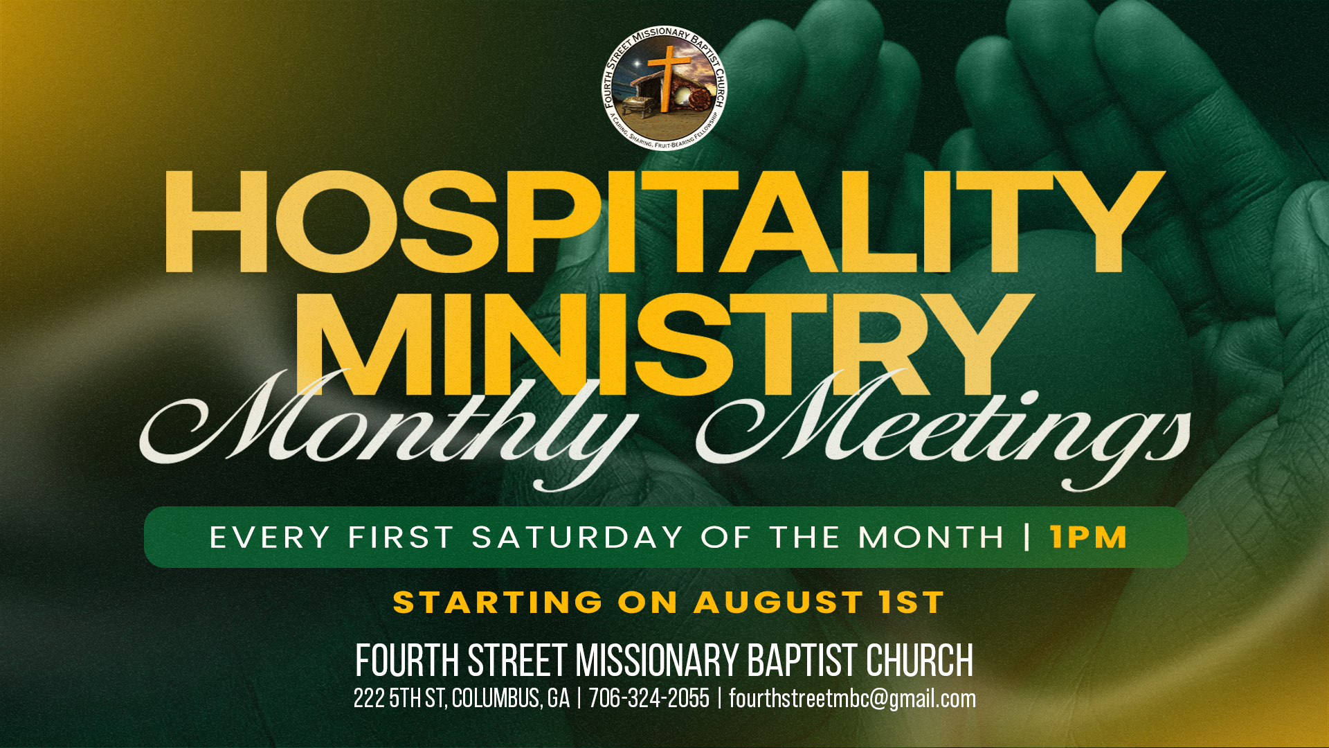 Hospitality Ministry Monthly Meetings